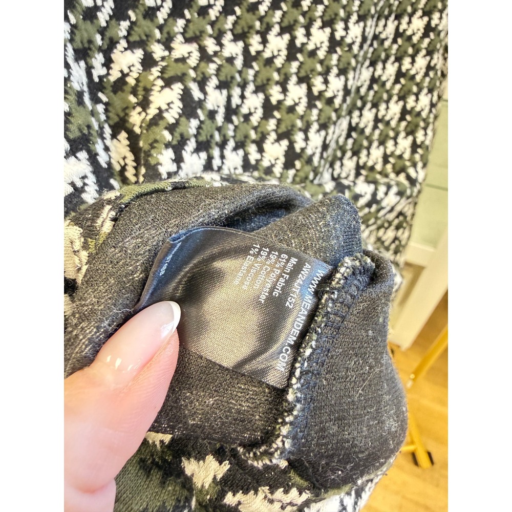 ME+EM Houndstooth Wide Box Top Women Sz 4 EUC Designer Crop Zip Pullover - Picture 12 of 16